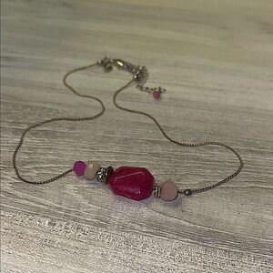 Express Pink Beaded Necklace